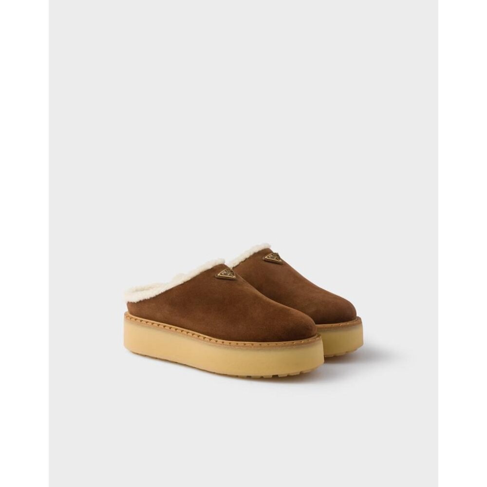 Prada Suede Leather Slides IT 41 Women - Picture 2 of 5